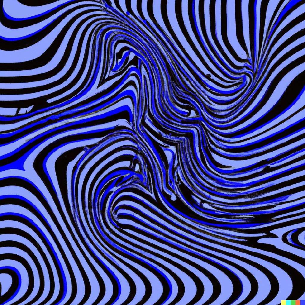 a representation of anxiety, digital art, op art
